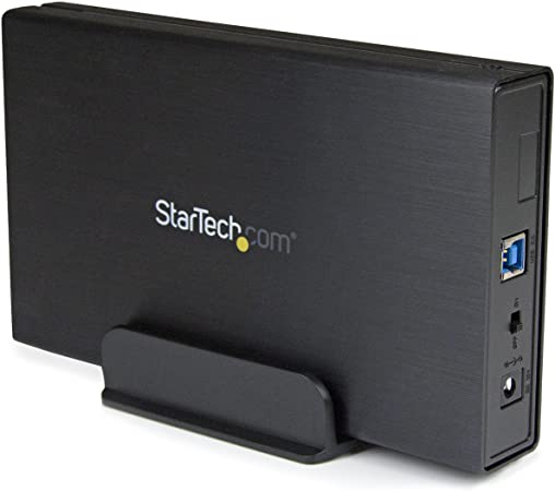 StarTech.com S3510BMU33 3.5in Black USB 3.0 External SATA III Hard Drive Enclosure with UASP for SATA 6 Gbps – Portable External HDD