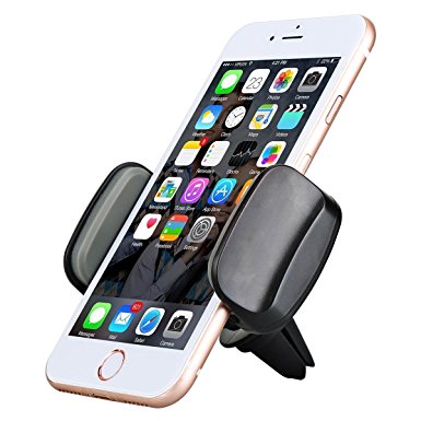 Car Phone Holder, AEDILYS Air Vent Car Mount Phone Holder with 360° Rotation for iphone x/iPhone 8/7/7 Plus/6S/6 Plus 5S SE, Samsung Galaxy S7/S6 edge/S6/S8/S9 (Black)