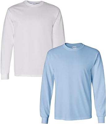 Gildan Adult Heavy Cotton Long Sleeve T-Shirt, Style G5400, 2-Pack