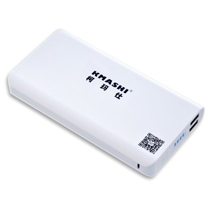 KMASHI 16800mAh External Battery Portable Charger Power Bank Backup Battery Pack for Smartphones and Tablets White