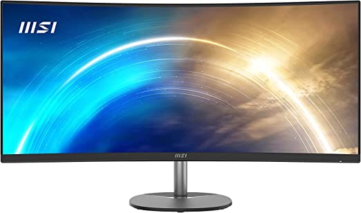 MSI PRO MP341CQ 34 Inch UWQHD (3440 x 1440) 100 Hz, Eye-Friendly Screen, Built-in Speakers, TUV Certified Eye Care Technology, HDMI, DP Curved Business & Productivity Monitor