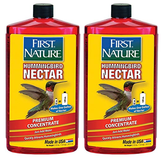 2-Pack First Nature 3050 Red Hummingbird Nectar, 16-ounce Concentrate