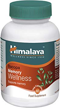 Himalaya Bacopa Wellness All Natural Nootropics And Memory Support - For Memory Wellness, Clarity And Focus, 60 Veg Caps