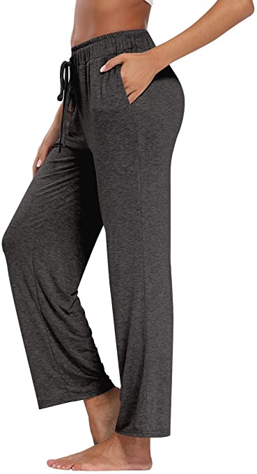fitglam Women's Lounge Pants, Loose High Waist Yoga Pants, Drawstring Pajama Bottoms with Pockets