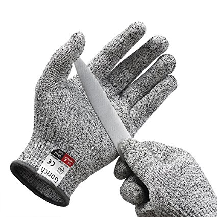 Gorich Cut Resistant Gloves - High Performance Level 5 Protection，Food Grade，Safety Kitchten Gloves for Cutting，Oyster Shucking，Fish Fillet Processing, Yard Work Doing ,Labor Protecting (Small)
