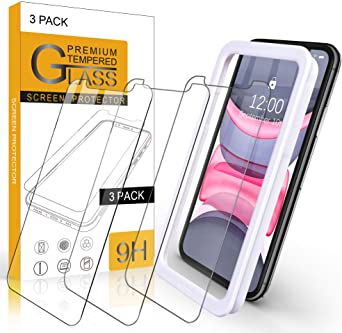 Arae Screen Protector for iPhone 11 and iPhone XR, HD Tempered Glass, Anti Scratch Work with Most Case, 6.1 inch, 3 Pack