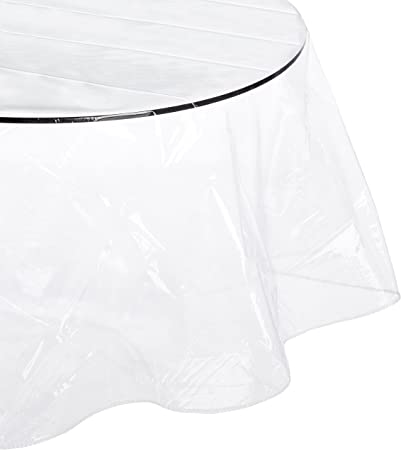 Carnation Home Fashions Oval-Shaped Vinyl Tablecloth Protector, 60" by 90"