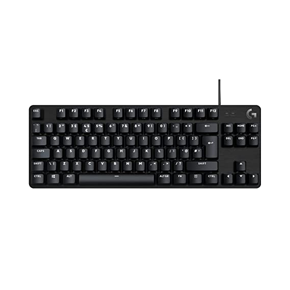 Logitech G413 TKL SE Mechanical Gaming Keyboard - Compact Backlit Keyboard with Tactile Mechanical Switches, Anti-Ghosting, Compatible with Windows, macOS - Black Aluminium