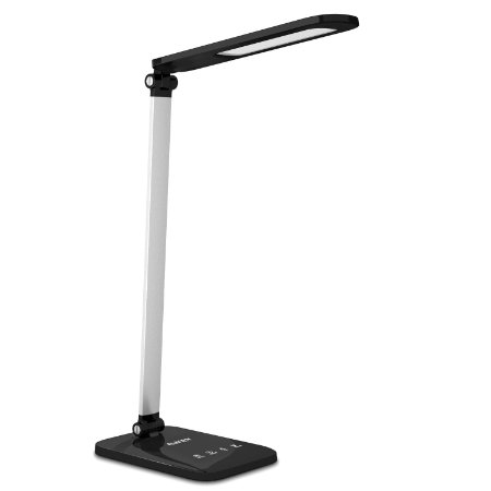 Desk Lamp, AUKEY Eye-Care LED Table Lamps 8W with Studying, Reading and Relaxing 3 Modes, 5 Level Dimmer, Aluminum Alloy Arm, Touch Sensor Control