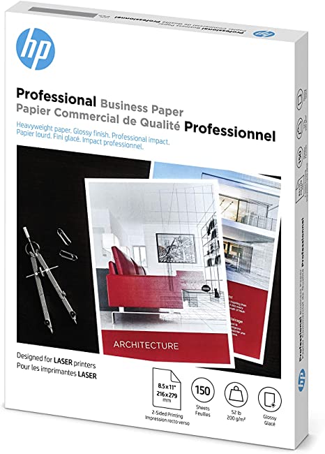 HP Professional Business Paper | Glossy Laser | 8.5x11 | 150 Sheets