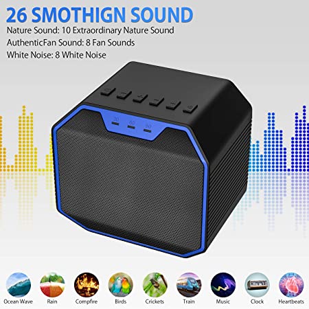 AIBORS White Noise Machine for Sleeping with 26 Non Looping Natural Sound