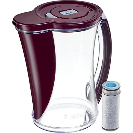 Brita 12 Cup Stream Filter As You Pour Water Pitcher with 1 Filter, Cascade - BPA Free – Bordeaux