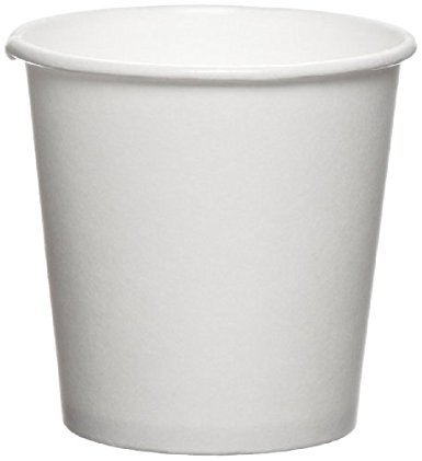 SOLO 374W-2050 Single-Sided Poly Paper Hot Cup, 4 oz. Capacity, White (Case of 1,000)
