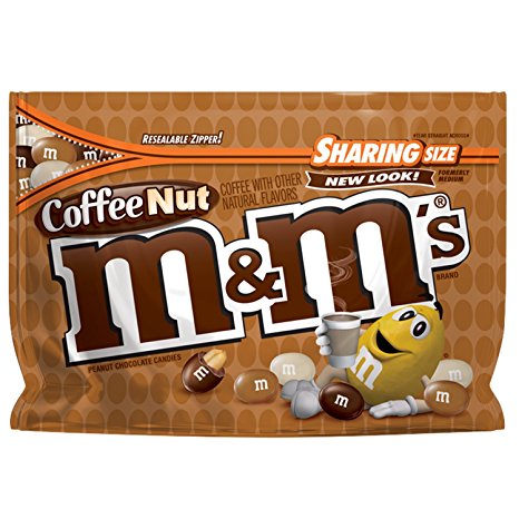 M&M'S Coffee Nut Peanut Chocolate Candy Sharing Size 9.6-Ounce Bag