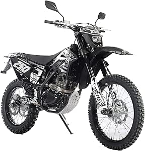 X-PRO Templar X 250cc 6 Speed Dirt Bike with Zongshen Engine Pit Bike Gas Adult Pitbike, Big 21"/18" Wheels! (Black)