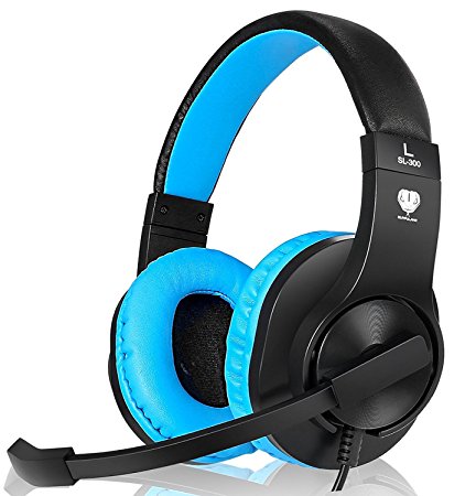 Headset Gaming for PS4 ,Xbox One Gaming Headset ,Wired Noise Isolation, Over-Ear Headphones with Mic ,Stereo Gamer Headphones 3.5mm(Blue)