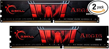 G.Skill Aegis Series 32GB (2 x 16GB) 288-Pin SDRAM PC4-25600 DDR4 3200 CL16-18-18-38 1.35V Dual Channel Desktop Memory Model F4-3200C16D-32GIS