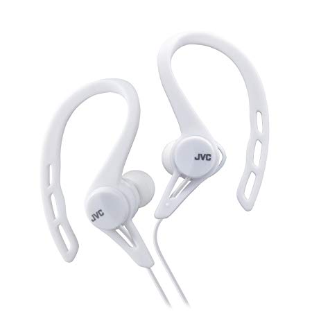 JVC HAECX20W Sports Clip Inner Ear Headphones, White