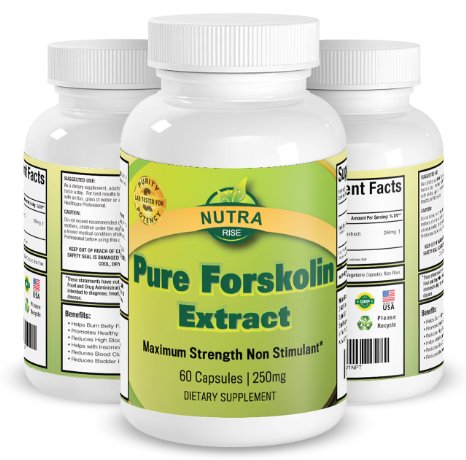Nutra Rise Pure Coleus Forskohlii Root Extract Weight Loss Dietary Supplement 60 Capsules