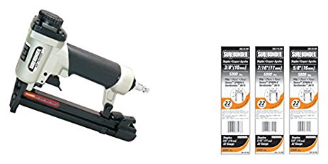 Surebonder 9615A-300-3A 22G Pneumatic Upholstery Staple Gun Kit-includes15,000 Staples (Air Compressor Needed Not Inlcuded)