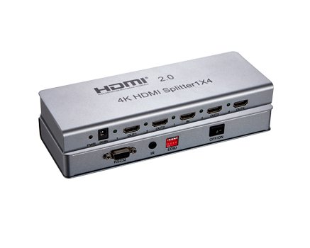 Expert Connect 1x4 HDMI Splitter | 4 Port | 1 in - 4 out | Ultra HD 4K/2K @ 60Hz (60 fps), HDR | HDMI 2.0, HDCP 2.2 | Full HD/3D | 1080P | DTS | Dolby Digital | Direct TV | 18 Gbps Bandwidth