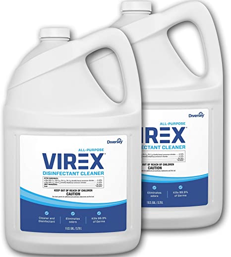 Premium 2-Pack Virex All Purpose Disinfectant Cleaner - Kills 99.9% of Germs and Eliminates Odors - 1 Gallon (2 Pack)