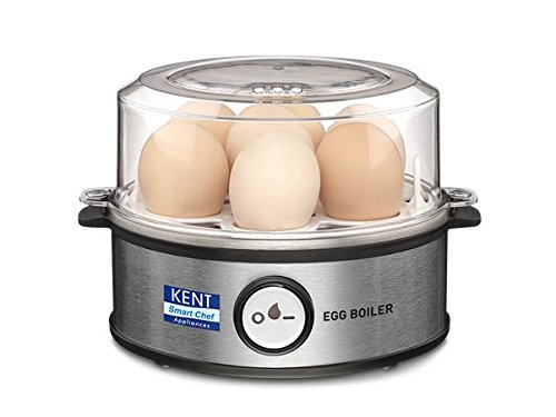 KENT Egg Boiler 360-Watt (Transparent and Silver Grey)