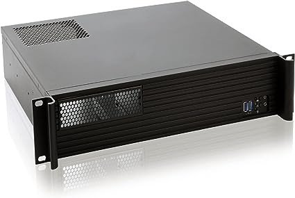 RackChoice MicroATX 2U Rackmount Server Chassis Short Depth 1x5.25 Front  4x3.5 Bay / USB3.0 with 2.0 Adapter Support ATX PSU with top 120mm or Side 80mm Fan