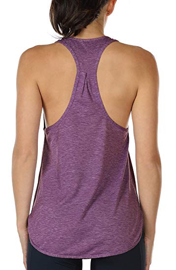 icyzone Workout Tank Tops for Women - Athletic Yoga Tops, Racerback Running Tank Top