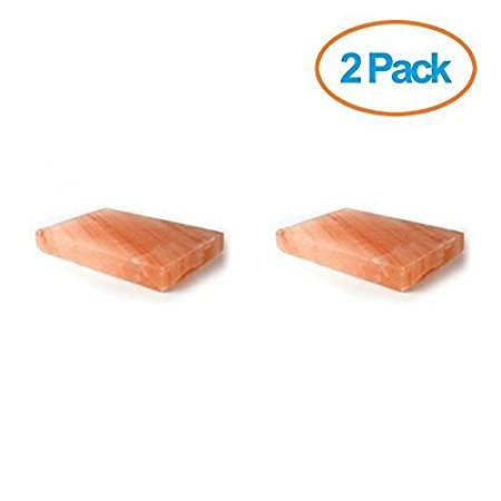 HemingWeigh Himalayan All Natural Crystal Salt Cooking Tile (10" X 6" X 1.5") - 2 Pack