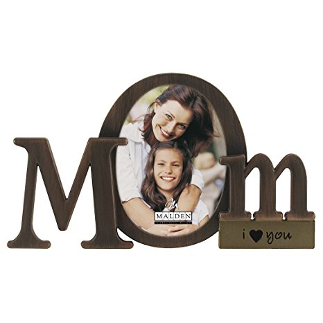 Malden International Designs Bronze Script Mom Picture Frame, 3.5x4.5, Bronze