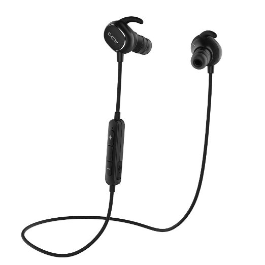 Bluetooth Headphones, Upgrade QY19 Mini Lightweight Wireless Earbuds with Microphone, Sweatproof Sports In-Ear Earphones w/ Dual Battery, CVC 6.0 Noise Cancelling Secure Fit Bluetooth Headset-Black