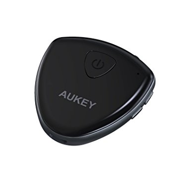 AUKEY Bluetooth Transmitter and Receiver, 2-in-1 Wireless Audio Adapter with aptX and Low Latency, Dual Bluetooth Link for Headphones, TVs and More