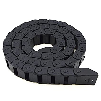 URBEST 10mm x 20mm Black Plastic Flexible Nested Semi Closed Drag Chain Cable Wire Carrier 1M for Electrical Machines