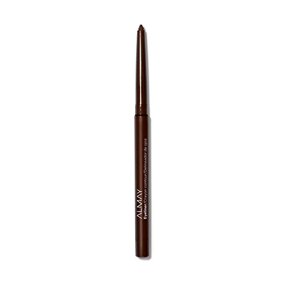 Almay Eyeliner Pencil, with Built in Sharpener and Vitamin E Water Resistant and Long Wearing, Hypoallergenic, Cruelty Free, Oil Free-Fragrance Free, Ophthalmologist Tested, 206 Black Brown, 0.01 oz