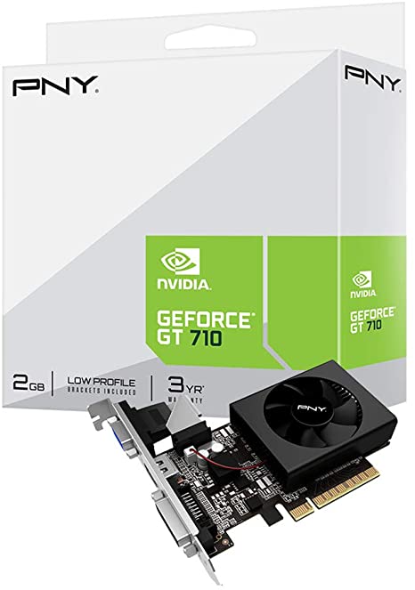 PNY NVIDIA GeForce GT 710 2GB DDR3 VGA/DVI/HDMI Low Profile PCI-Express Video Card