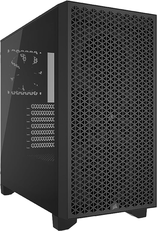 Corsair 3000D Airflow Mid-Tower PC Case – 2X SP120 Elite Fans – Four-Slot GPU Support – Fits up to 8X 120mm Fans – High-Airflow Design – Black