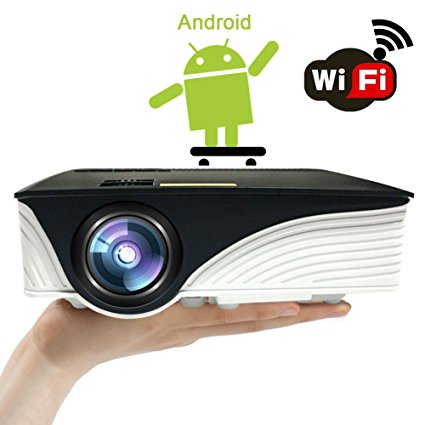 [Android Projector] J-DEAL M2 LED Portable Mini Video Projector Build-in Android OS Multimedia Home Theater Video Projector Support 1080P HDMI USB SD Card VGA AV