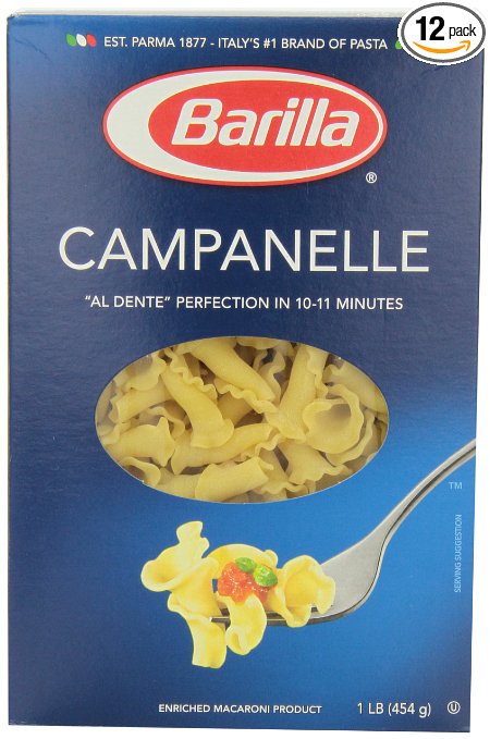 Barilla Pasta, Campanelle, 16 Ounce (Pack of 12)