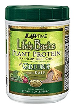 Lifetime Life's Basics Plant Protein with Greens, 1.24 lbs