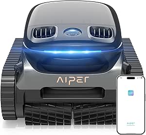 AIPER Scuba S1 Pro Cordless Robotic Pool Cleaner, Automatic Pool Vacuum with Horizontal Waterline Cleaning, Smart Navigation, 180-Minute Battery Life, Ideal for In-Ground Pools up to 2,150 Sq.ft