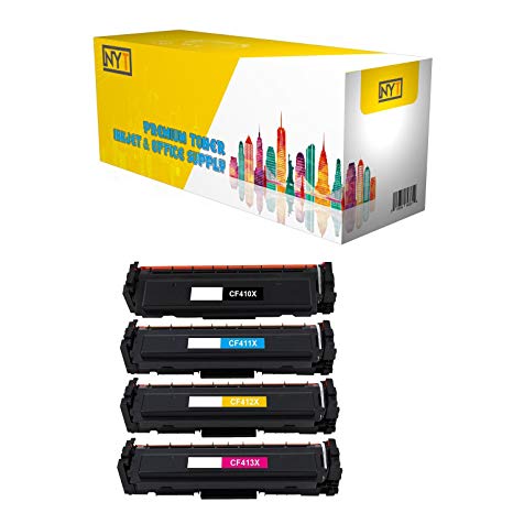 New York Toner Compatible Toner Cartridge Replacement for HP CF410X ( Black,Cyan,Magenta,Yellow , 4-Pack )