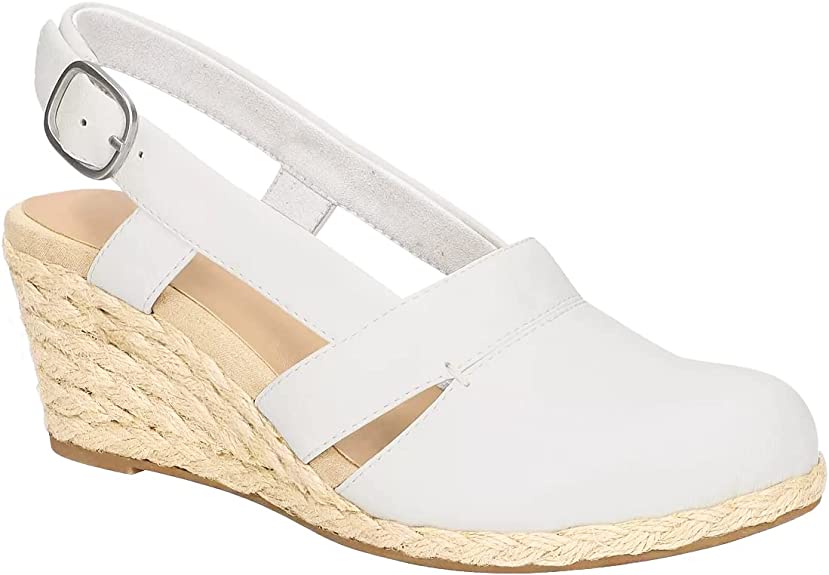 Juliet Holy Womens Wedges Sandals Platform Espadrilles Slingback Closed-toe Clogs Sandals