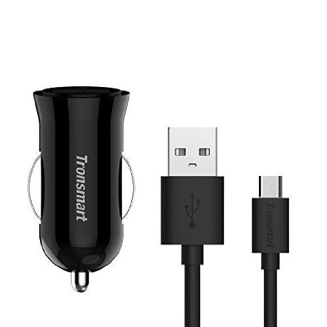 [Qualcomm Certified] Tronsmart Quick Charge 2.0 18W USB Car Charger for Samsung Galaxy S6 Edge Plus, Google Nexus 6, Sony Xperia Z5, Asus Zenfone 2 and More(Included an 20AWG 3.3ft Micro USB Cable)