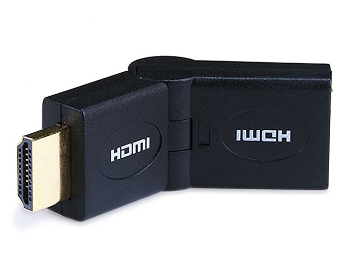 Monoprice Male to Female HDMI Port Saver Adapter - Swiveling Type (105133)