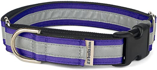 If It Barks 1" Reflective Martingale Collar for Dogs, Adjustable, Made in USA