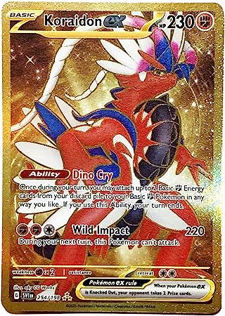 Pokemon - Koraidon ex 254/198 - Scarlet & Violet - Secret Rare - Gold Holo Foil