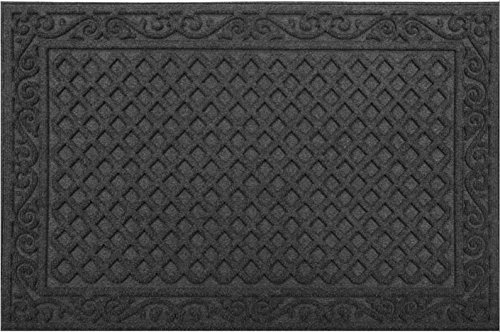 Textures Iron Lattice Entrance Mat, 20-Inch by 36-Inch, Onyx