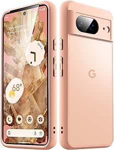 JETech Matte Case for Google Pixel 8 6.2-Inch 2023, Frosted Translucent Back Protective Slim Phone Cover, Anti-Fingerprints (Rose)