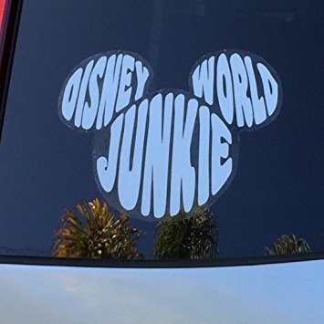 Disney World Junkie Car Automotive Outdoor Sticker Decal